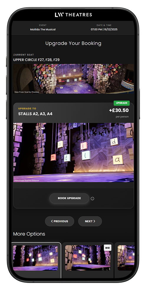 Seat Upgrade Interface